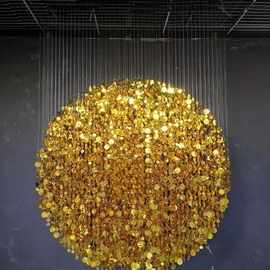 诗韵亮片背景银色月光圆片背景挂件酒店宴会厅婚礼堂KT摆件道具