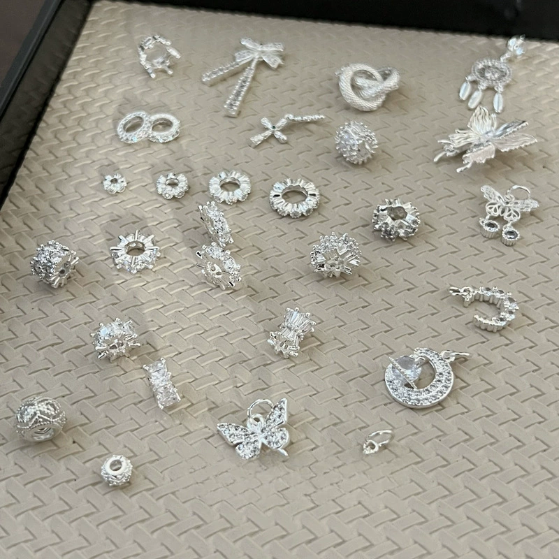 Яркий серебряный кристалл-разделитель, универсальный аксессуар, персонализированная бусина-разделитель, браслет с кристаллами, подвеска «сделай сам»