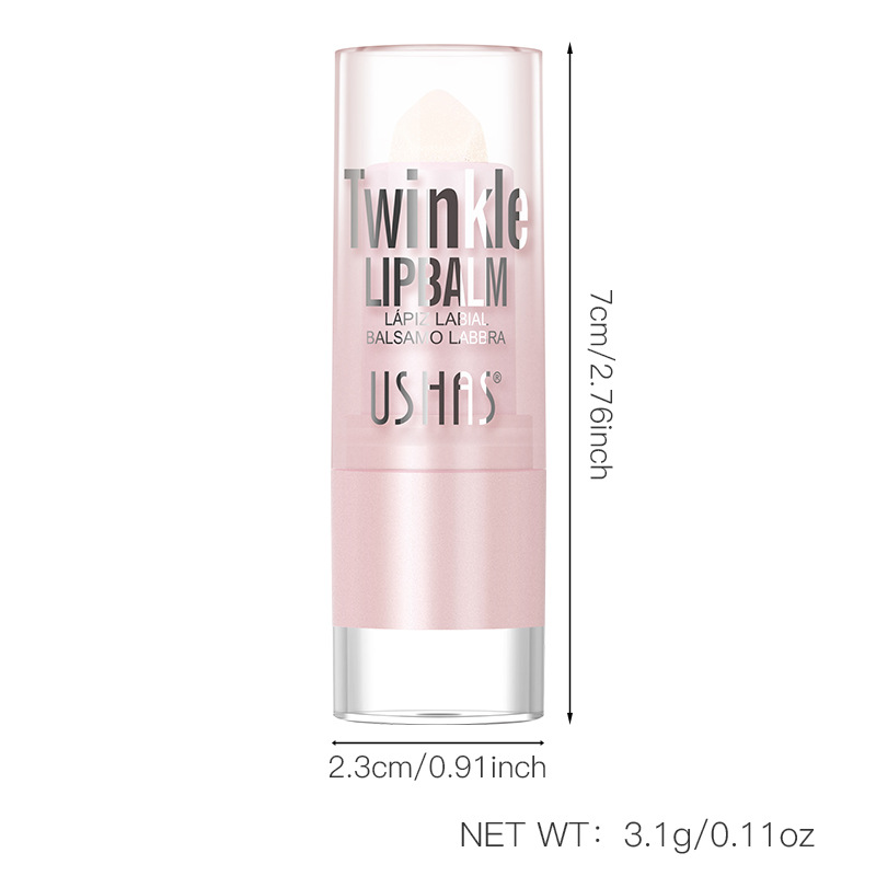 (caja de exhibición) USHAS Europa y los Estados Unidos cruzando la frontera spot perlada lápiz labial brillante brillo no es fácil de descolorar esmalte labial brillante UC056