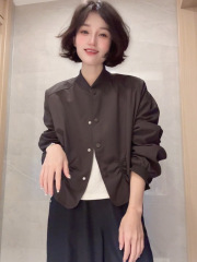 韩系高级感薄款外套女2025秋款时尚百搭显瘦小个子短款夹克上衣潮
