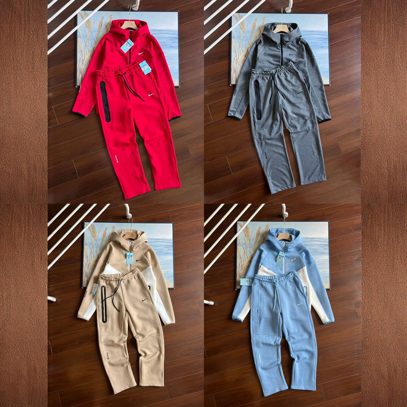 Nocta Co-Branded Asian Version Logo Printed Sports Casual Sweatshirt Cardigan Jacket Pants Suit Couple Style