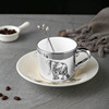 Brand coffee high quality ceramics, set, internet celebrity, European style, mirror effect, wholesale