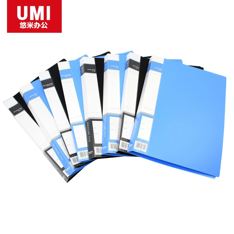 Долговечная папка-слой UMI Youmi W01104B/D, одинарная длинная ставка+держатель платы, 85 шелк толстая, папка черная синий