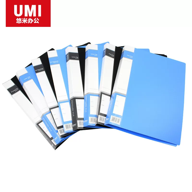 Долговечная папка-слой UMI Youmi W01104B/D, одинарная длинная ставка+держатель платы, 85 шелк толстая, папка черная синий