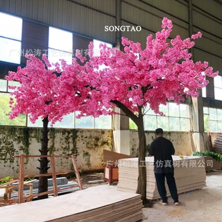 仿真樱花树 假树 桃花树许愿树室内装饰大型植物婚庆酒店仿真樱花