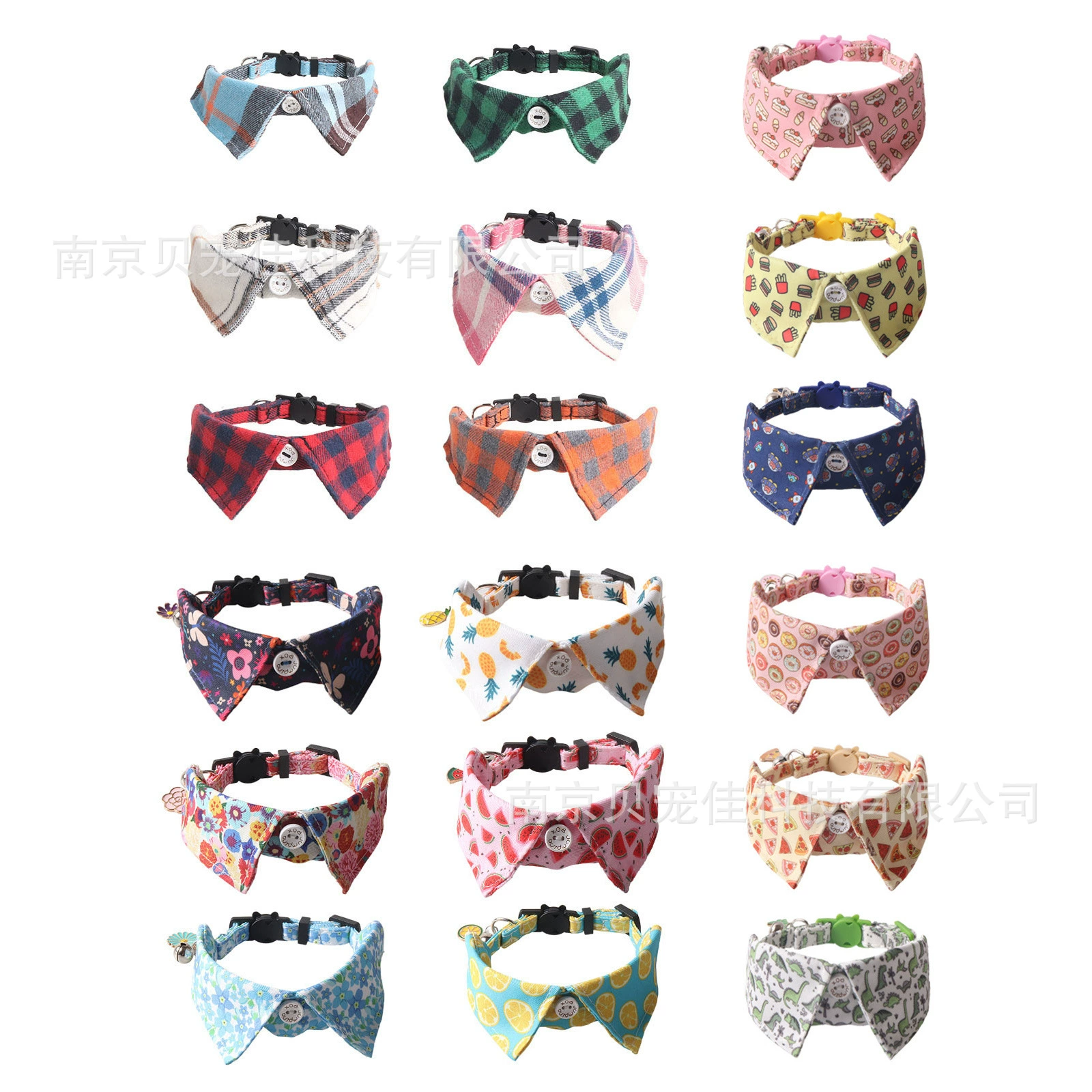 Новые товары для домашних животных Кошачий ошейник в клетчатом костюме британского джентльмена с галстуком-бабочкой с воротником