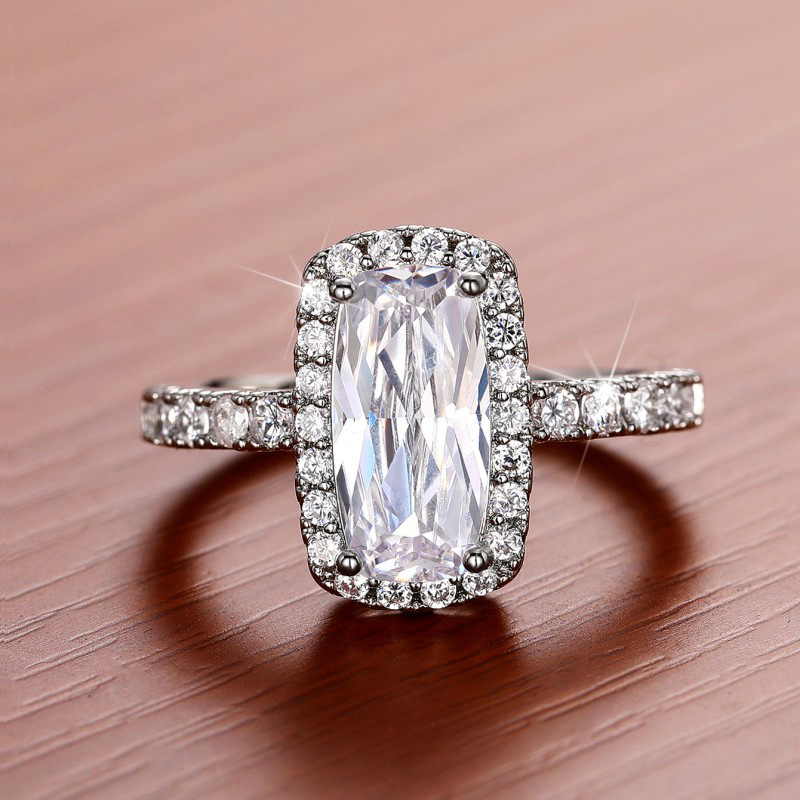 Geometric Pattern Wholesale Simple Style Classic Style Geometric Copper Inlay Zircon Rings