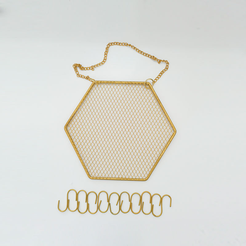 Rejilla de metal rack de almacenamiento de pared estante de la joyería estante de la exhibición de la joyería creativa rack pendientes pulsera rack