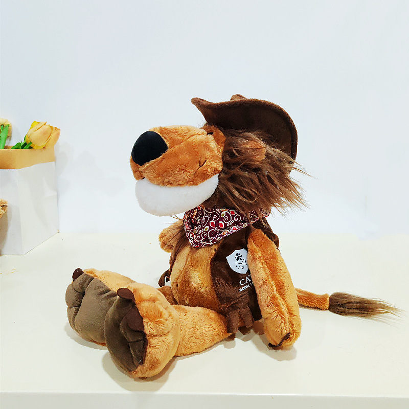 Juguetes de peluche de animales del bosque, león, elefante, mono, tigre, muñeco, juguete de parque, regalo, venta al por mayor transfronteriza