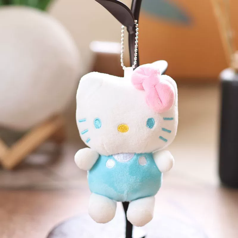 Подвеска из плюша (Hangcai Toys) Браслет-подвеска Hello Kitty Overalls, 12 см, цепочка из бусин или подвеска в форме сердца
