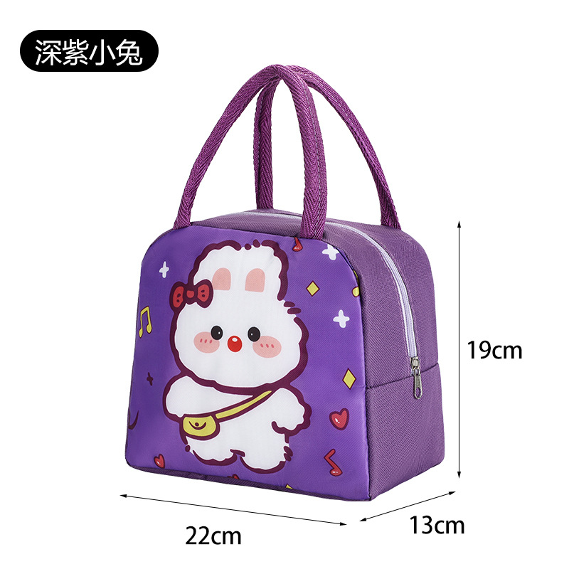 Bolsa para lonchera con aislamiento de papel de aluminio, bolsa de mano con dibujos animados, bolsa de almuerzo para el trabajo de estudiantes, bolsa de almuerzo con aislamiento para niños, bolsa bento.