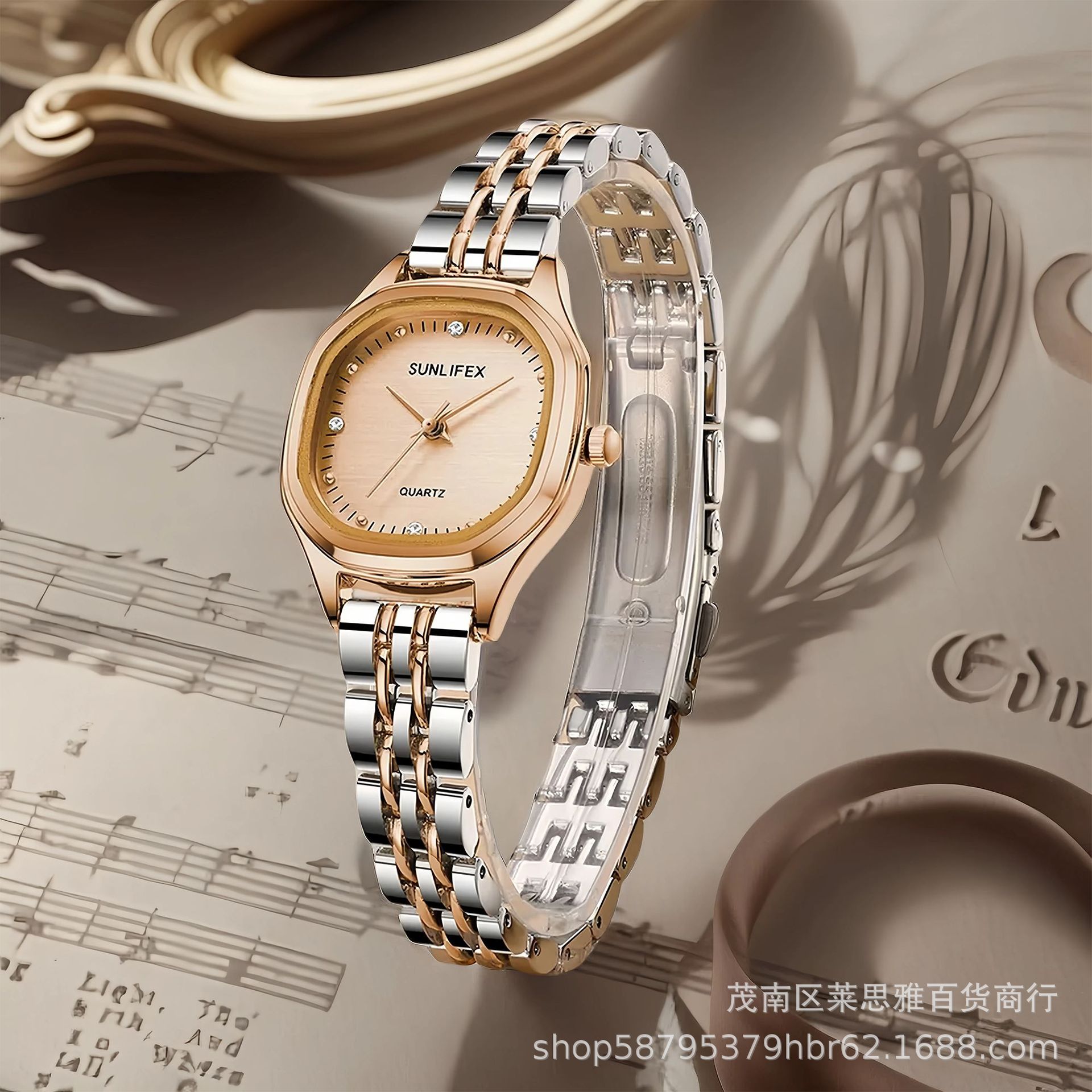 sunlifex レトロ小さな正方形の腕時計女性のライト高級ニッチ新しい女性の小さなダイヤルカジュアル女性の腕時計工場