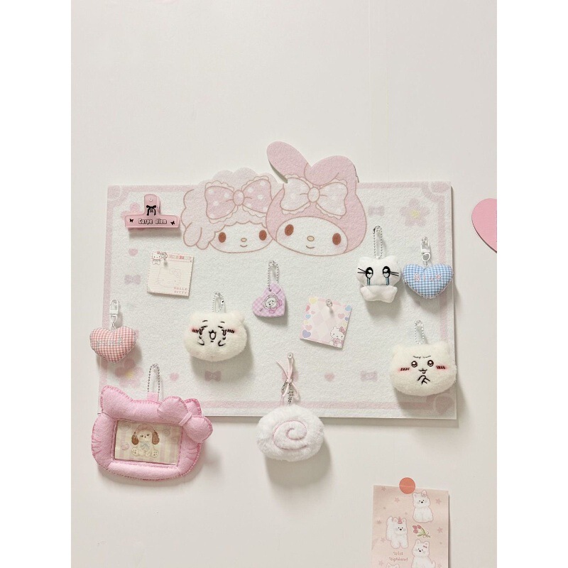 Super Cute Cartoon No-Punch Felt Wall Stickers Display Board Photo Background Wall Message Board Living Room Wall Decoration
