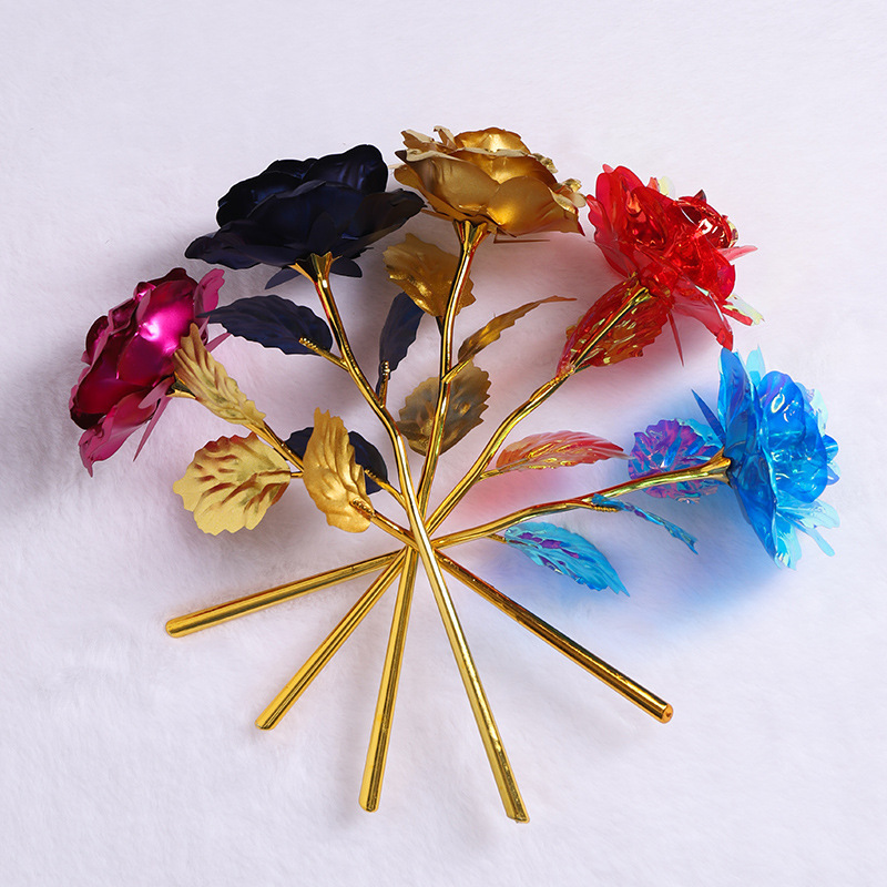 Gold Foil Rose Gift Set With Decorative Design For Any Occasion_voghion.com