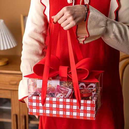 New Year's gift box  Year of the Rabbit souvenir New Year's candy gift empty box high-end heaven and earth cover gift packaging box