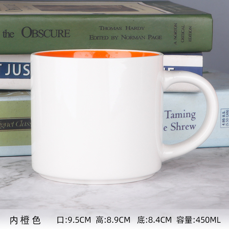 Colorida Taza de cerámica imprimible LOGO letras de gran capacidad taza de agua taza de café taza de oficina taza de regalo