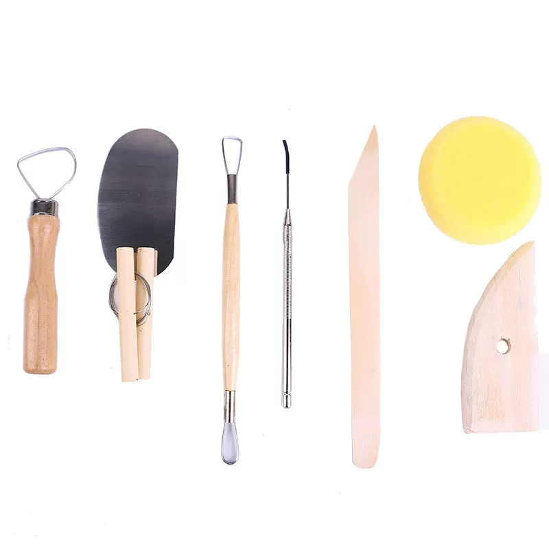 Clay, ceramics, tools set, 8 pieces, wholesale