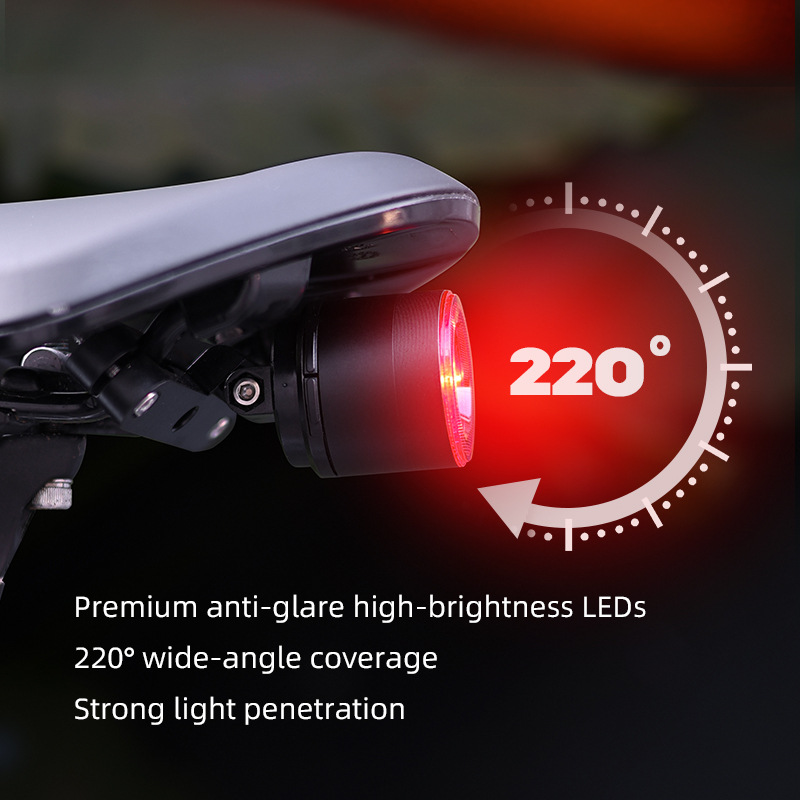 Cross-Border New Aluminum Alloy Bicycle Tail Light Urban Cycling Ip66 Waterproof Road Mountain Bike Light Cycling Equipment