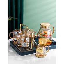 杯子一套輕奢ins風感玻璃家用待客耐高溫套裝水壺大容量喝水茶杯