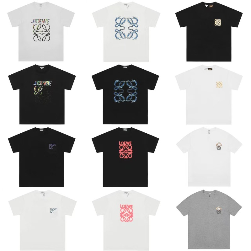 クロスボーダー羅家高品質刺繍ロゴゆるい半袖男女モデルカジュアルファッション百合tシャツ潮牌|undefined