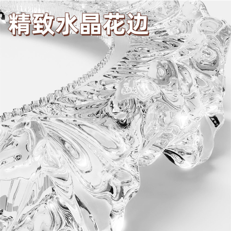 太阳花化妆镜镜子水晶亚克力智能化妆带灯三色变光桌面梳妆台卧室|undefined