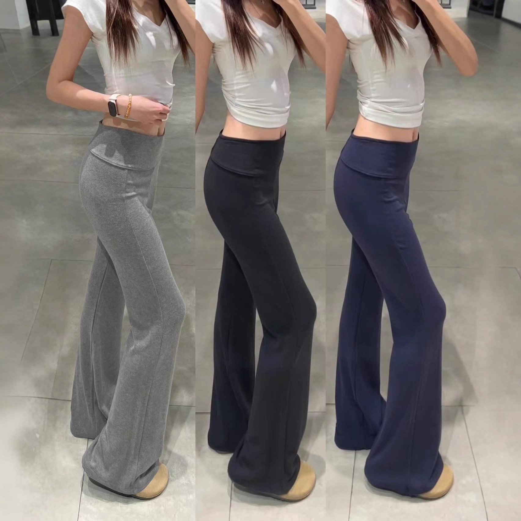 Flared Pants for Women, Spring and Autumn Thin Style, Petite American Style, Stylish, Slimming, Sports Yoga Flared Casual Sweatpants