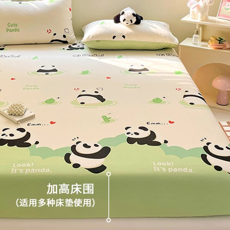 Nuevo estilo de sábana de algodón de una sola pieza de algodón colchón protector funda de cama sábana funda de cama de tres piezas verano 2024 nuevo estilo