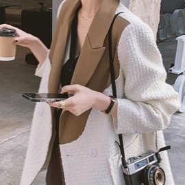 西装外套女春秋2025新品拼色新款气质新品新品感休闲小西服上衣