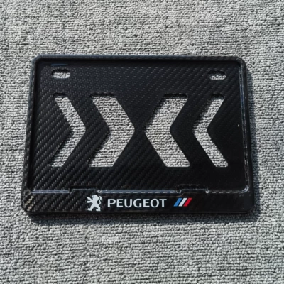 License Plate Frame, Shockproof, for – Nömrə qabı - motorcycle-compression-molded-dry-carbon-twill-peugeot