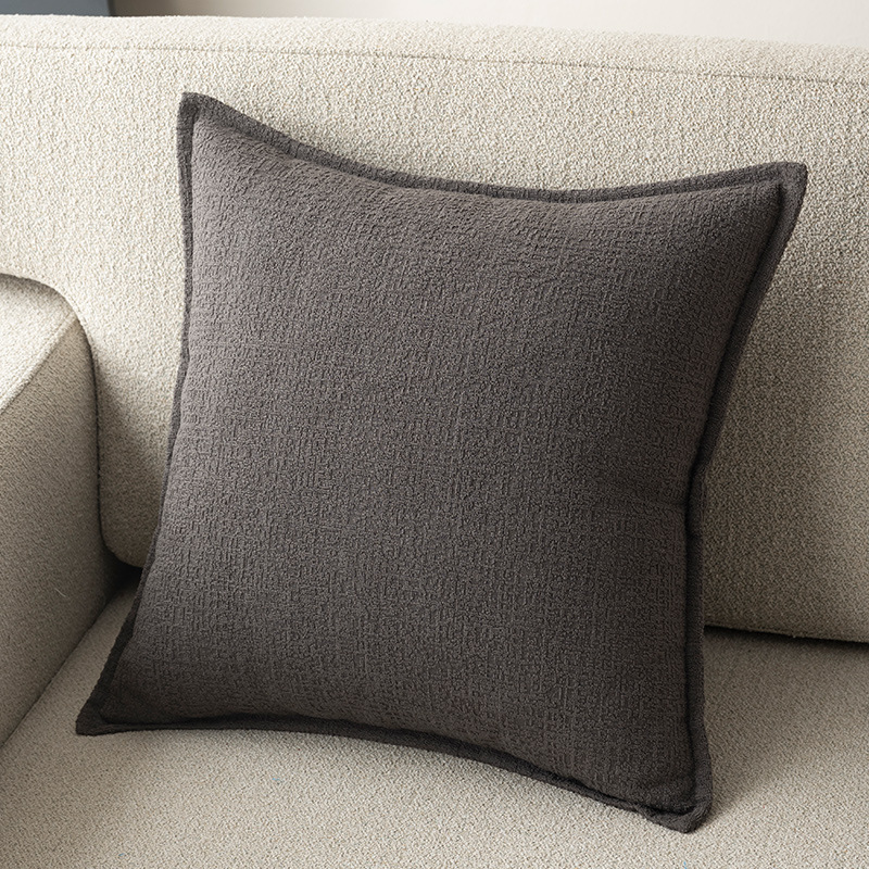 Sofá de tela de lino de nieve de color puro funda de cojín de almohada sala de estar soporte lumbar cabecera de cama cojín trasero grande funda de almohada sin núcleo