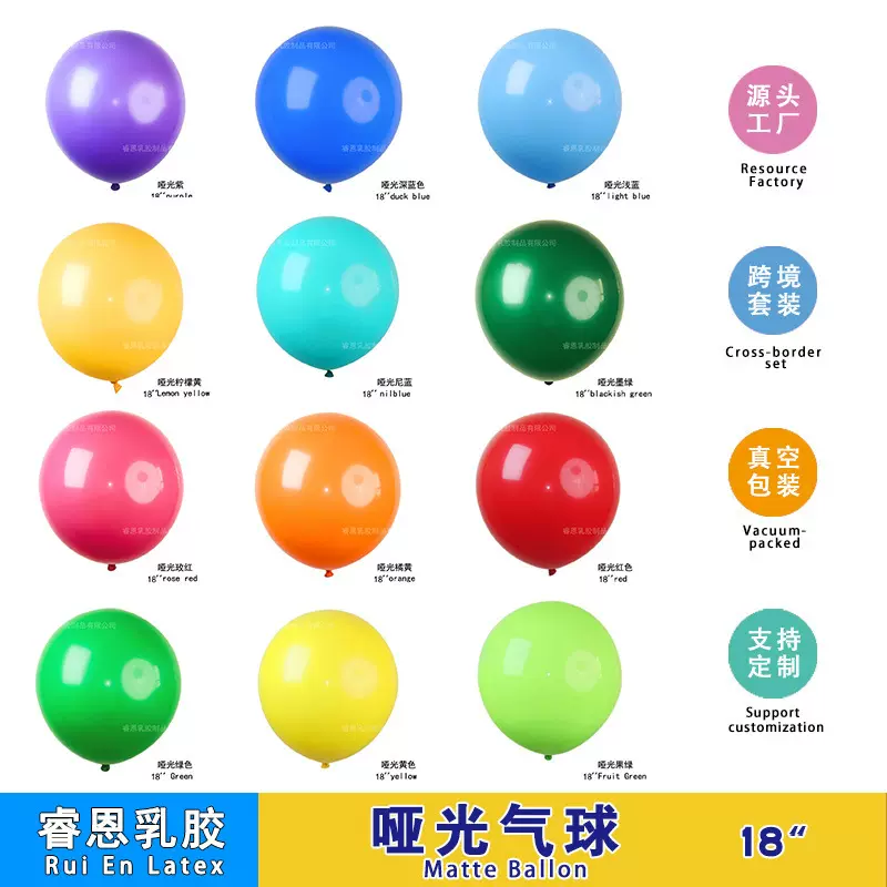 18寸亚光气球婚礼活动布置生日派对装饰婚房装饰正圆气球组装套装