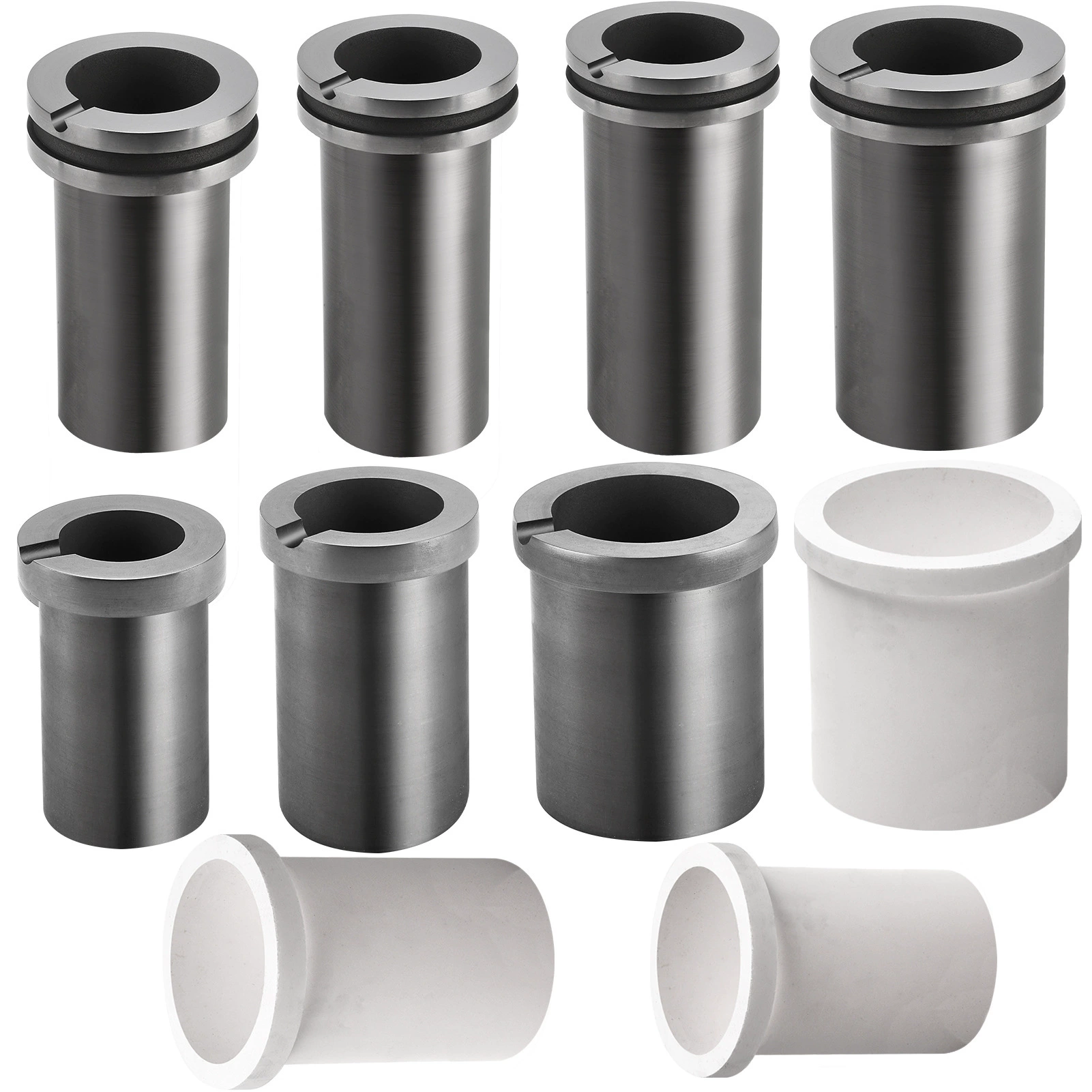 Графитовый тигель с двойным кольцом, устойчивый к высоким температурам тигель для печи для плавки золота и электрической печи, 123kg однокольцевых среднечастотных вкладышей для машины для плавки золота.