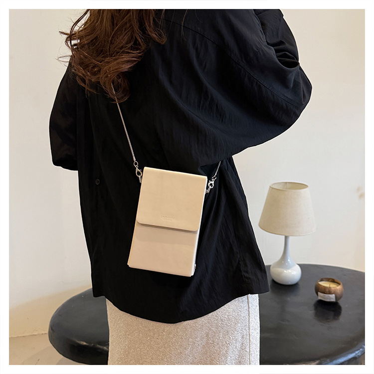 Damen Umhängetasche Mini Handytasche Rote Kettentasche Elegant_voghion.com