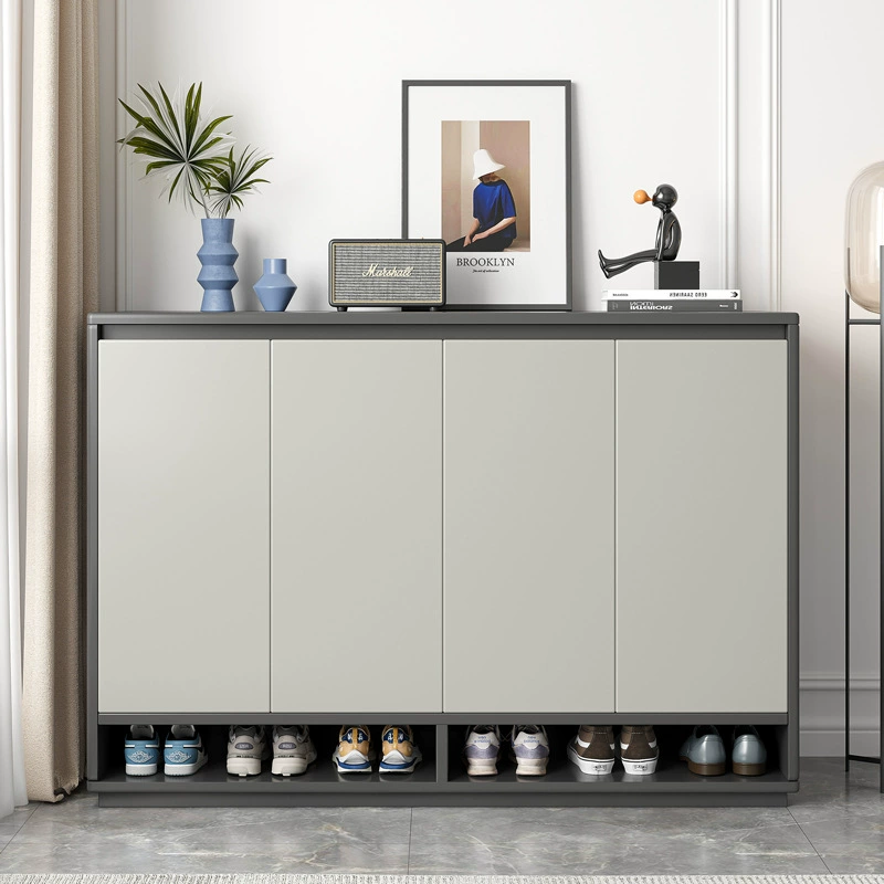 Обувной шкаф из цельного дерева Бытовая дверь Внешняя 2023 Новая взрывоопасная входная дверь Входной шкаф Встроенный Балконный шкаф для хранения