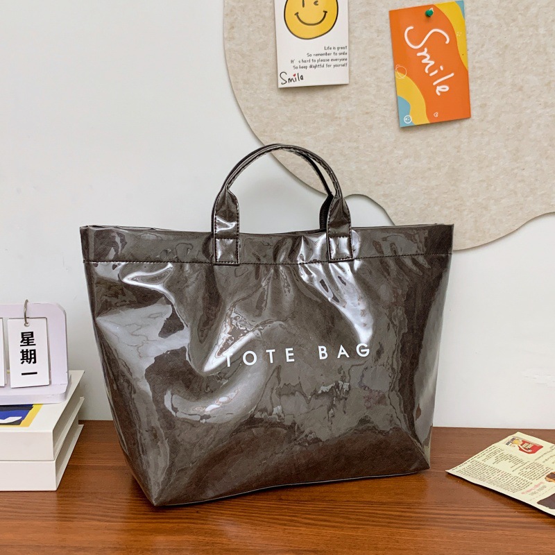 クロスボーダー起爆杜邦紙アルファベットトートバッグ2025新作透明シンプル大容量ハンドバッグレトロ女性カバン