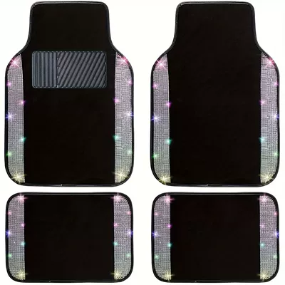 Avtomobil döşəmə paspasları — minimalist black crystal velvet car - style-31-3344cm-skin-friendly-crystal-velvet