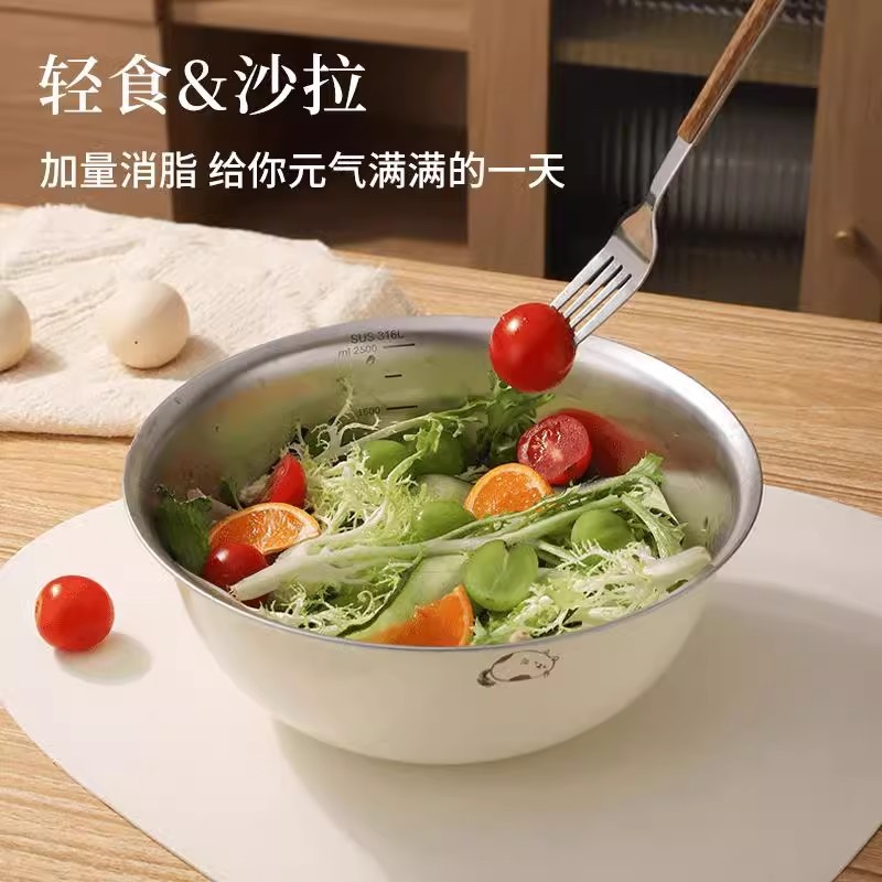 キッチンシンク、家庭用スープボウルと洗面器、2025インスタントラーメン、新しいステンレス鋼の洗面器セット、深さ316L|undefined