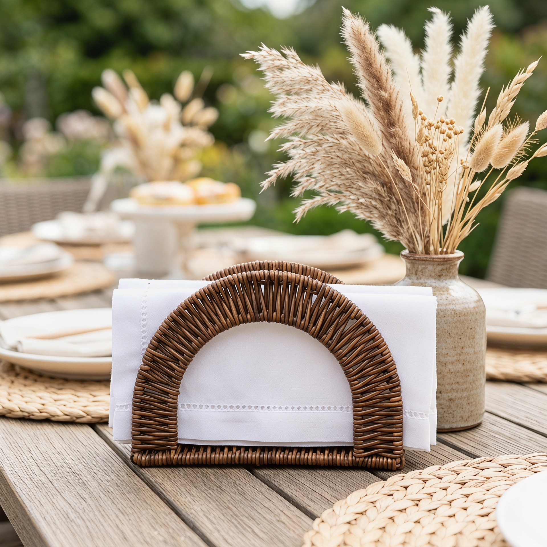 Rack de servillas de tejido comedor cocina mostrador rack de picnic rack de toallas lavable caja de toallas de mesa de comedor rack de toallas