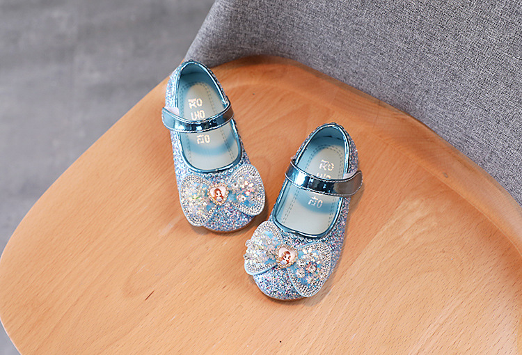 2024 frühjahr Neue Mädchen Mode Wasser Ziegel Cartoon Prinzessin Schuhe Koreanische Version Kleines Mädchen Pailletten Leder Schuhe Weichen Boden Baby Schuhe_voghion.com