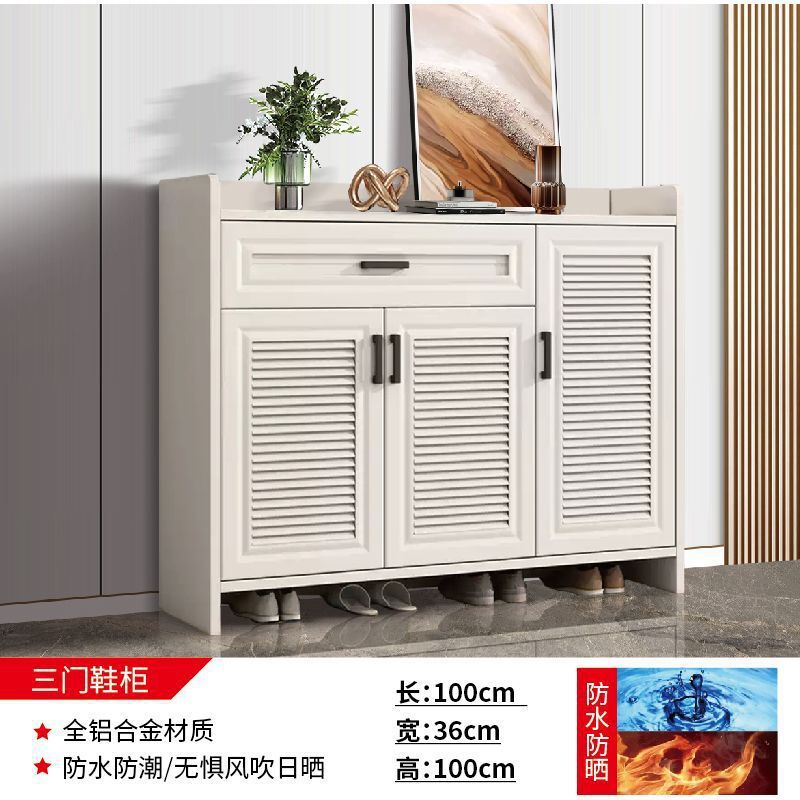 흰색 3단 신발장 (가로 100cm, 폭 36cm, 높이 100cm) (맞춤 제작 상품이므로, 주문 전 반드시 고객센터로 문의 바랍니다.)