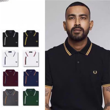 棉夏季休闲短袖男士衫包邮重磅刺绣翻领男式Polo衫包邮