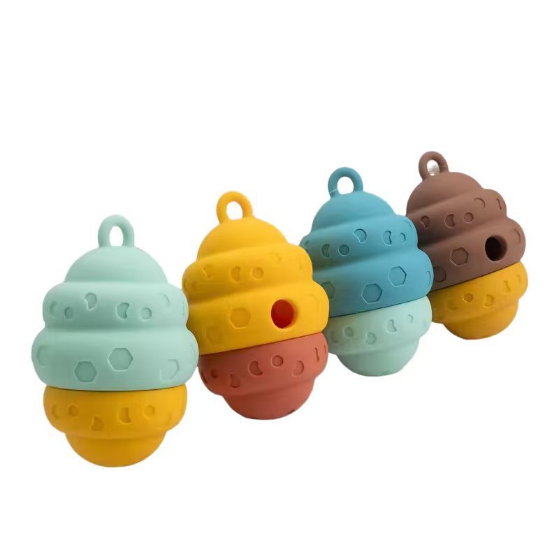 Fabricantes de panal de abeja para perros para mascotas bolas de comida lenta silicona resistente a la mordida fugas de alimentos juguetes de mascotas