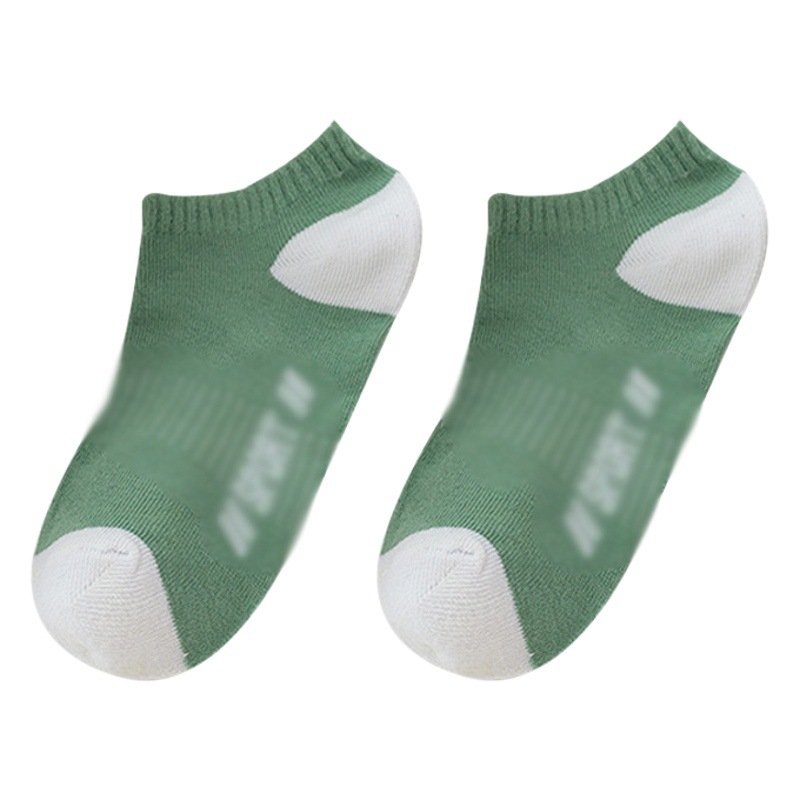 Calcetines invisibles para hombre estilo primavera y otoño con letras en bloques de color, calcetines cortos casuales invisibles de corte bajo para hombre, suministro al por mayor a precios bajos.