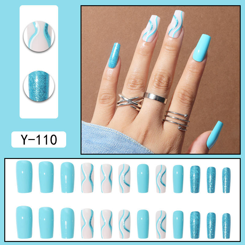 Simple Style Gradient Color Plastic Nail Patches 1 Set display picture 26