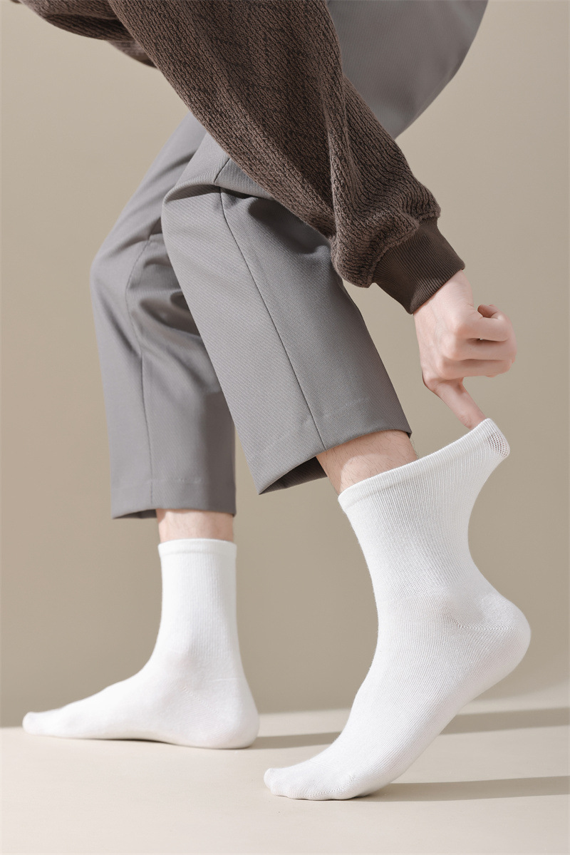 Calze crew da uomo in cotone traspirante morbide ed elastiche_voghion.com