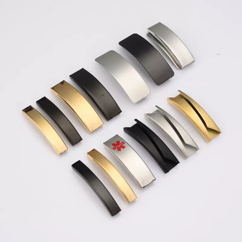 多规格不锈钢弧形包壳硅胶手环DIY弯管套壳饰品手链配件首饰