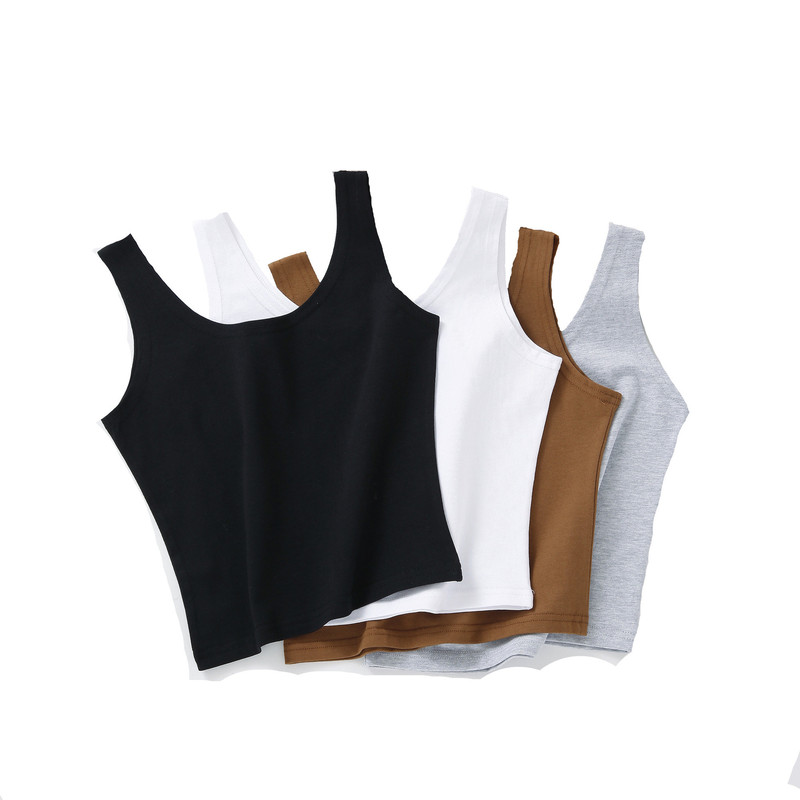 Wholesale Half-Length Camisole Women's Short Yoga Sports Navel-Baring Inner Sleeveless Sexy Slim Top