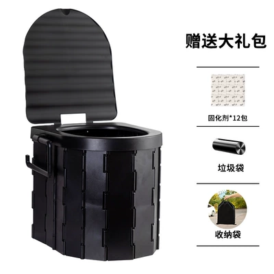 Deodorant Toilet Folding Toilet | Kempinq və səyahət - integrated-black-toilet-garbage-bag-curing-agent