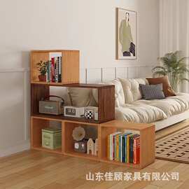 木质落地式书架家用电视图书物品储物架多功能客厅摆件多肉收纳架