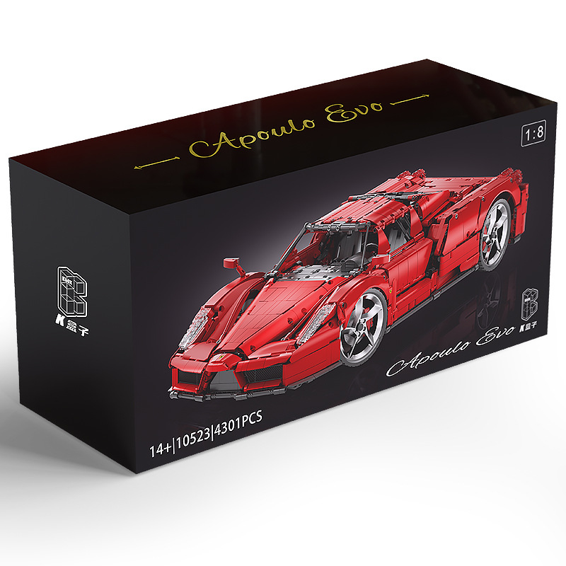 K caja 10523 Fara Enzo 1:8 modelo de coche alta dificultad montaje pequeñas partículas chino bloques construcción Juguetes image 7